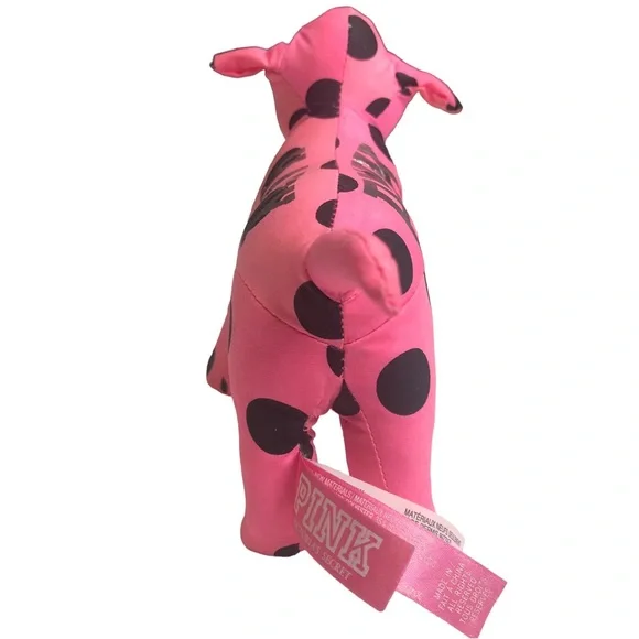 PINK VICTORIA’S SECRET Collectible Dog Stuffed Animal Plush Pink Silver Black - Picture 8 of 16